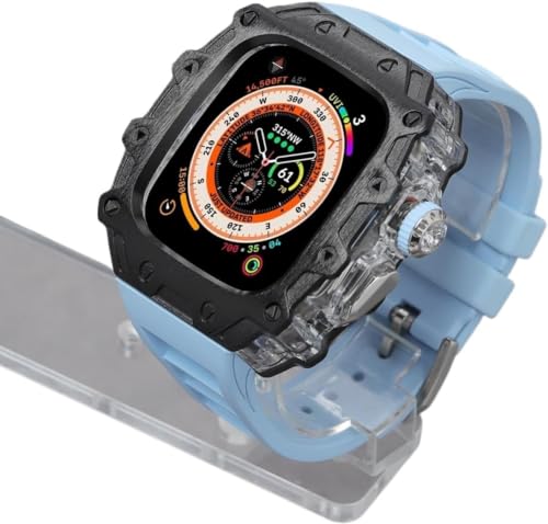 HYHJYMG RM Style Alloy Watch Case+Uhrenriemen ， Für Ultra 2 49mm, Männer Frauen Sports Rubber Uhren und Hülle Kit ， für die IWatch 8 -Serie -Ersatz -Uhr Band von HYHJYMG