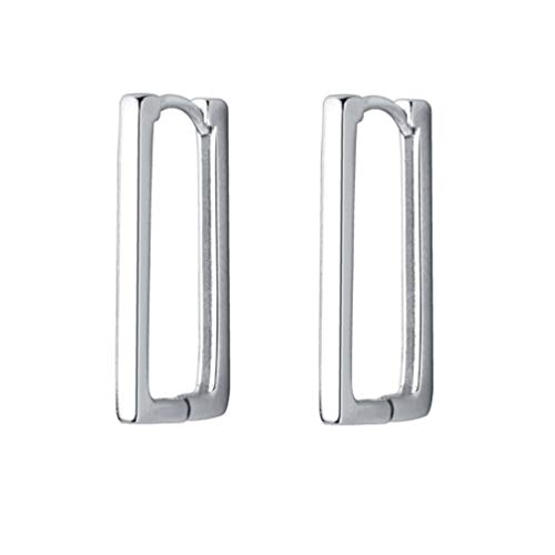 HYHJYMG Rechteck minimalistische Sterling Silber kleine Reifen Ohrringe für Frauen Mädchen Knorpel zierlich Huggie Hoops 20mm HYHJYMG Rechteck minimalistische Sterling Silber kleine Reifen Ohrringe für Frauen Mädchen Knorpel zierlich Huggie Hoops 20mm von HYHJYMG