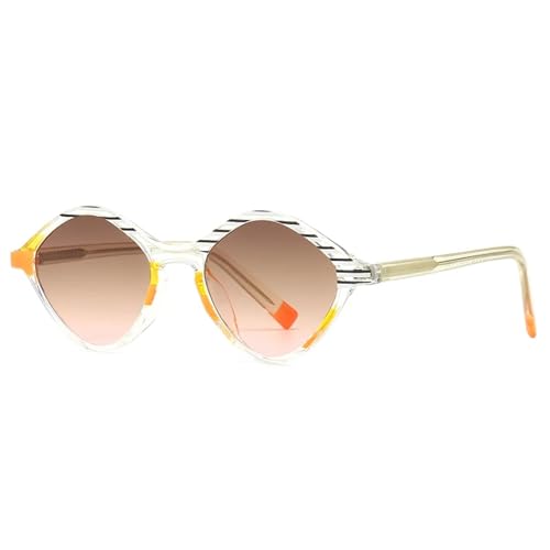 HYHJYMG Schmale Sonnenbrille in Diamantform für Herren, trendige Straßenfotografie, moderner charmanter Retro, multi, Einheitsgröße HYHJYMG Schmale Sonnenbrille in Diamantform für Herren, trendige Straßenfotografie, moderner charmanter Retro, multi, Einheitsgröße von HYHJYMG