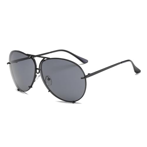 HYHJYMG Übergroße Sonnenbrille für Damen, luxuriös, verspiegelt, Metall, modische Farbtöne, UV400 Brillen HYHJYMG Übergroße Sonnenbrille für Damen, luxuriös, verspiegelt, Metall, modische Farbtöne, UV400 Brillen von HYHJYMG