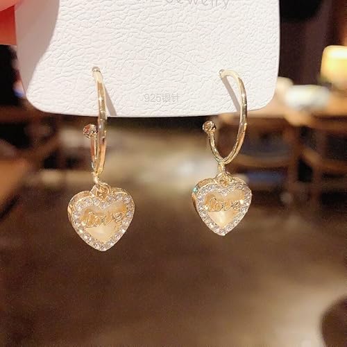 HYHJYMG Zirkon eingelegtes Rose Bowknot Liebesohrringe für Frauen Hochzeit Schmuck Geburtstag Geschenke von HYHJYMG