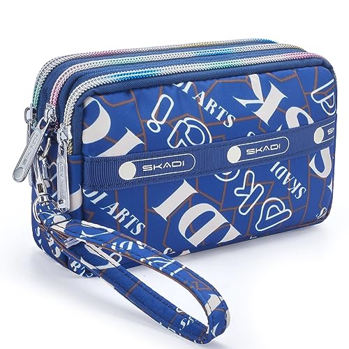 HYJMA Multifunktionale 3 Schichten Reißverschluss Schlüsselkarte Telefon Tasche Münze Geld Tasche Geldbörse Geldbörse, C, 16x5x10cm, Casual, C, 16x5x10cm, Casual von HYJMA