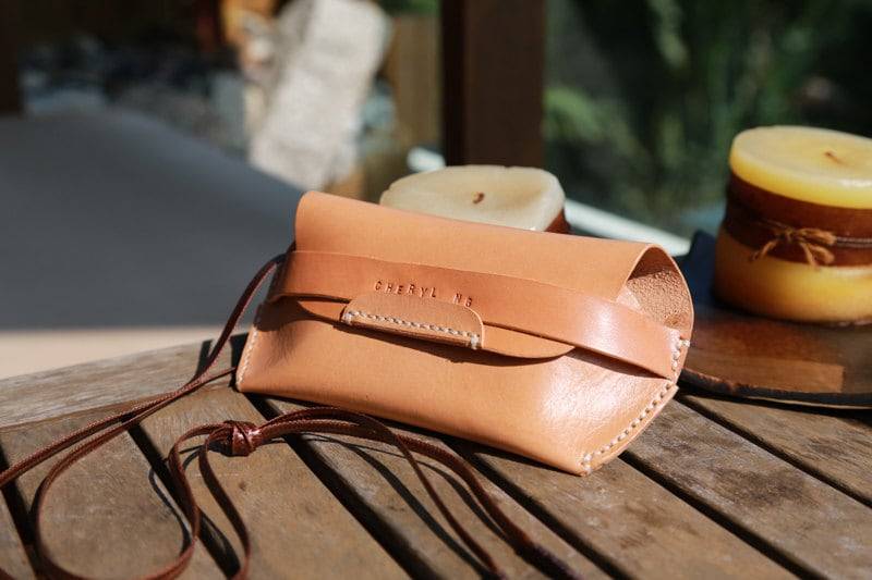 Diy Pack/Finished Produkt Hand Genäht Personalisieren Handgefertigte Brillenetui, Leder Sonnenbrillenetui, Brillenetui Besonders Anfertigen von HYKCLeatherware