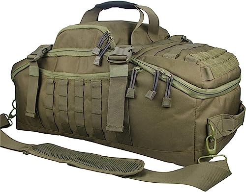 3-in-1-Militär-Rucksack, Reisetasche, Reisetasche für Wochenende, Fitnessstudio, Reisen, Workout, Einsatz, Grün , Large (85L), 3-in-1 Turnbeutel von HYKING