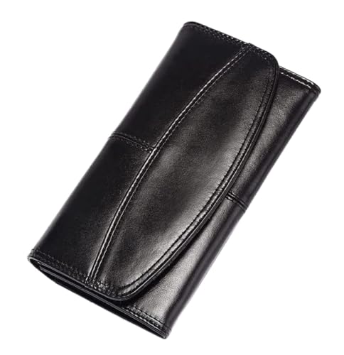 HYKJCSS Geldbörse Geldbeutel Brieftasche Leder Damen Geldbörse Große Kapazität Lange Geldbörse Clutch Multifunktionaler Tragbarer Kartenhalter Portemonnaie Reisen von HYKJCSS