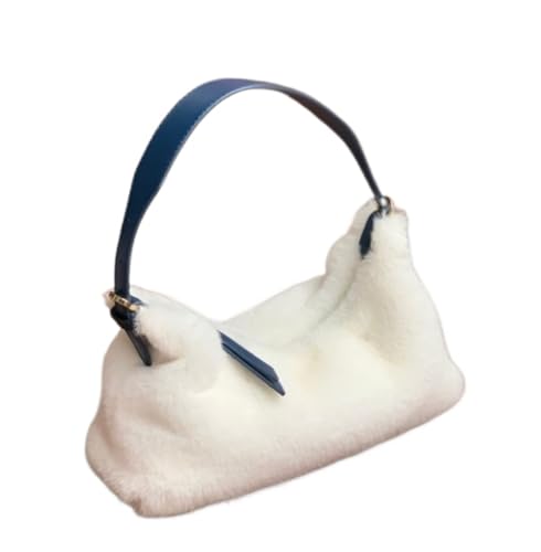 HYKJCSS Handbag Tasche Winter Taschen All-Match Handtasche Flauschige Solide Weibliche Tasche Frauen Handtasche Handtasche Damen(A) von HYKJCSS