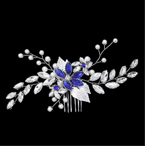 Haarkamm Damen Haar Seitenkamm Haarkamm Clip Kunststoff Strass Haarspange Kamm Haarschmuck Haarkamm Zum Stecken(B) von HYKJCSS