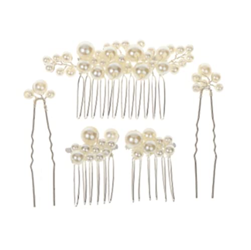 Haarkamm Damen Handgemachte Perle Braut Hochzeit Haar Seitenkamm Braut Haarspange Kamm Set Hochzeit Haarschmuck Haarkamm Zum Stecken von HYKJCSS