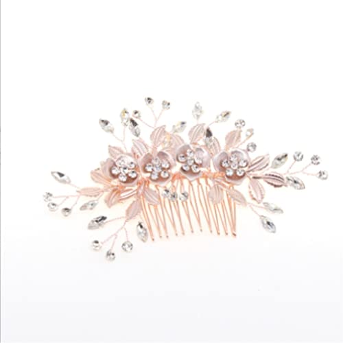 Haarkamm Damen Legierung Haar Seitenkamm Brautschmuck Haarspange Kamm Hochzeit Haarkamm Perle Kristall Haarschmuck Haarkamm Zum Stecken von HYKJCSS