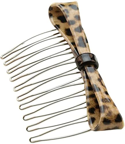 Haarkamm Damen Leopard Tiger Print Haar Seitenkamm Fliege Haarkamm Clip Haarschmuck Edelstahl Haarspange Kamm Haarkamm Zum Stecken von HYKJCSS