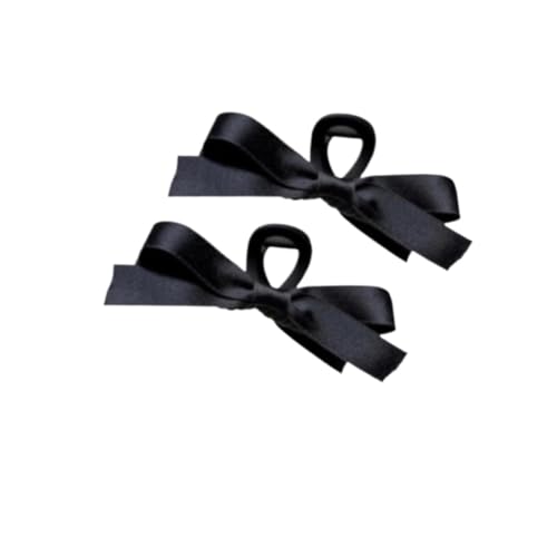 Haarkamm Damen Schwarze Schleifenklammern Für Frauen, Rutschfeste Haarspangen, Geeignet Für Dickes Und Dünnes Haar, Haarschmuck Haarkamm Zum Stecken(2pcs) von HYKJCSS