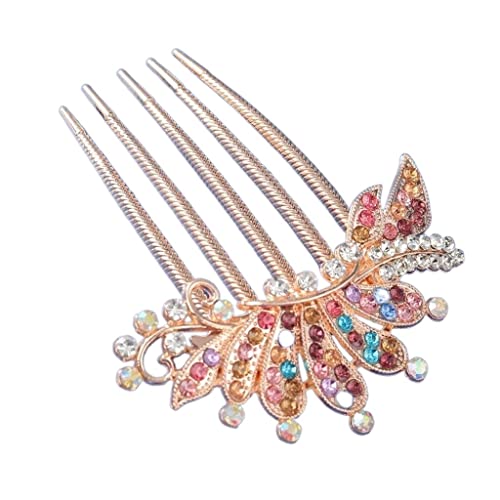 Haarkamm Damen Strass Haar Seitenkamm Braut Hochzeit Haar Haarspange Kamm Frauen Haar Seitenkämme Haarschmuck Haarkamm Zum Stecken(A) von HYKJCSS