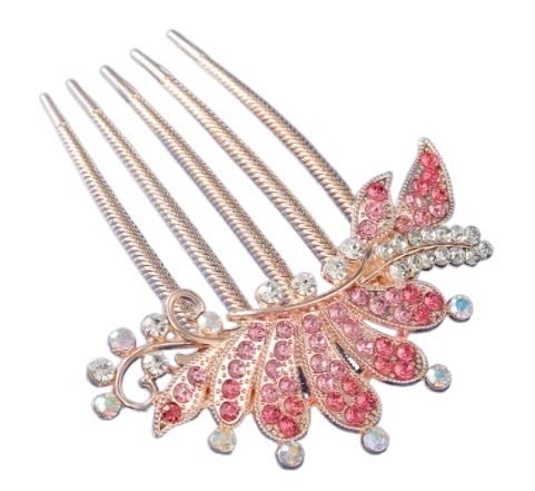 Haarkamm Damen Strass Haar Seitenkamm Braut Hochzeit Haar Haarspange Kamm Frauen Haar Seitenkämme Haarschmuck Haarkamm Zum Stecken(D) von HYKJCSS