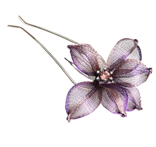 Haarkamm Damen Strass Seitenhaarkämme Blumen Haarspange Kamm U-förmiger Kamm Haarspangen Kämme Haarschmuck Haarkamm Zum Stecken(C) von HYKJCSS