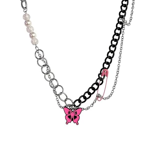 HYKJSHED Y2K Halskette Stern Halskette Damen Kette Halskette Gothic Halskette Schmuck Punk Y2k Mode Outfit Retro Fee Grunge Accessoires von HYKJSHED