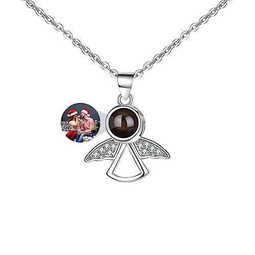 Personalisierte Foto Projektion Halskette | Spaß Nanotechnologie, Schutzengel Kette Mit Personalisierten Foto| Romantische Weihnachten Andenken Geschenk (Stil 12) von HYLKD