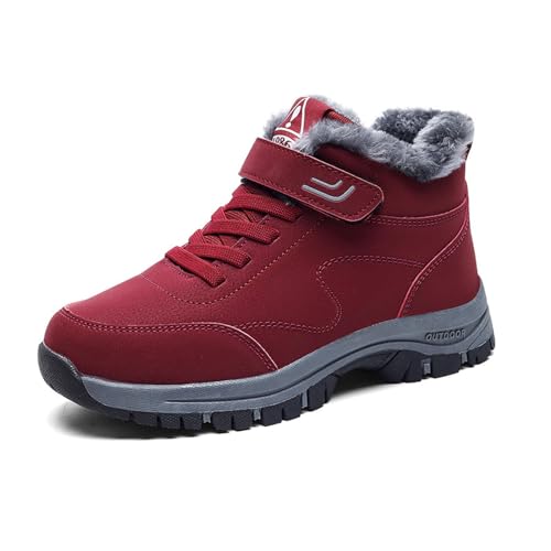 Orthoback Schuhe, Orthoboots Pro - Ergonomische Winterstiefel, Unisex-Schmerzlinderung und Wärme (Rot, Erwachsene, Herren, 37, Numerisch, EU Schuhgrößensystem, M) von HYLM