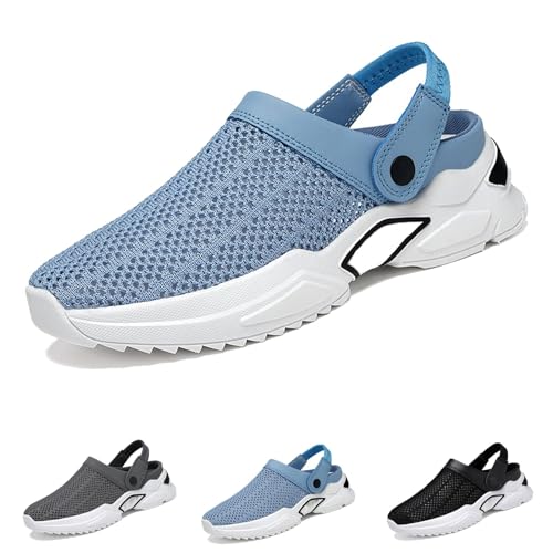 HYLQMALL Men’s Orthopedic Hollow-out Summer Sandals, Men’s Hollow-out Summer Sandals, Casual Beach Mens Orthopedic Slippers (Blue,44) von HYLQMALL