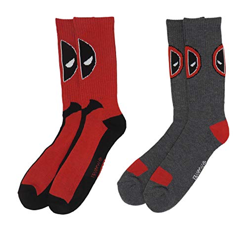 Deadpool Marvel Comics Herren 2er-Pack Athletic Crew Socken von HYP