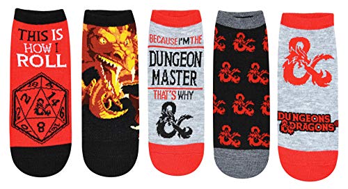 Hyp Dungeons and Dragons D&D This Is How I Roll Juniors/Damen Knöchelsocken, 5 Stück von HYP