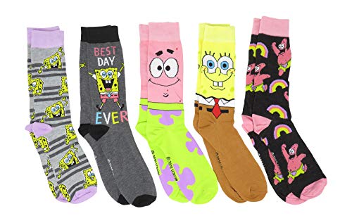 Hyp Spongebob Squarepants Patrick Characters Herren Crew Socken 5 Paar Pack von HYP