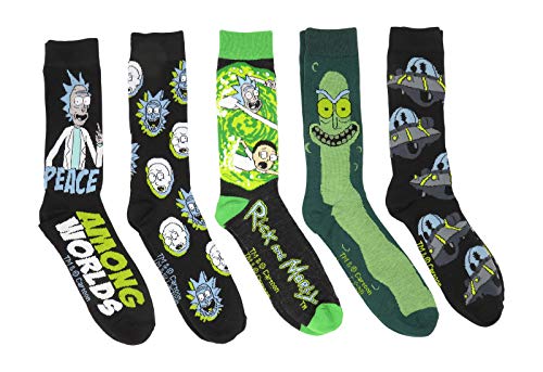 Rick and Morty Crew-Socken mit Logos, 5 Paar von HYP