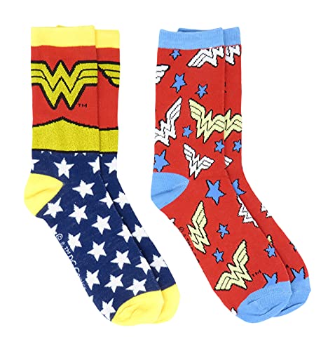 Wonder Woman Classic Logo 2 Pack Crew Socken DC Comics Lizenziert Juniors Damen von HYP