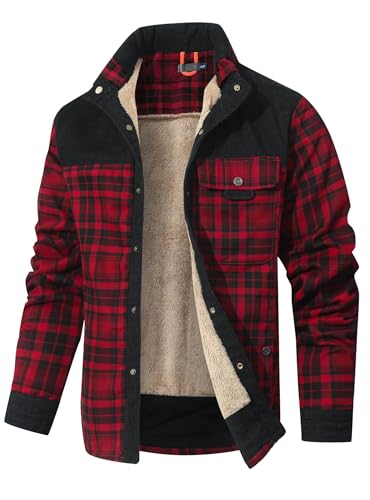 HYPESTFIT Herren Fleece Thermohemd Warm Flanellhemd Innenfleece Holzfällerjacke Thermojacke für Outdoor L von HYPESTFIT