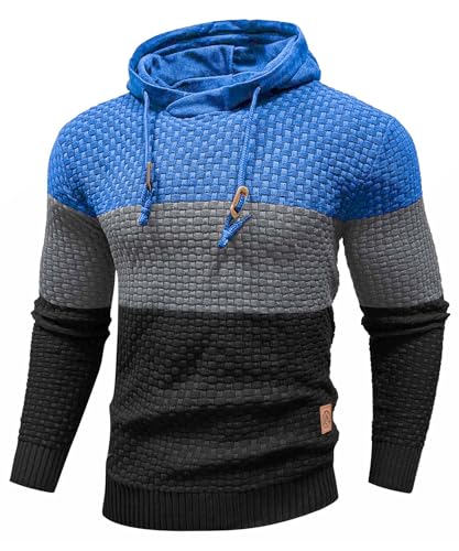 HYPESTFIT Hoodie Herren Pullover Langarm Kapuzenpullover Farbblock Gestrickt Hooded HYPESTFIT Hoodie Herren Pullover Langarm Kapuzenpullover Farbblock Gestrickt Hooded von HYPESTFIT