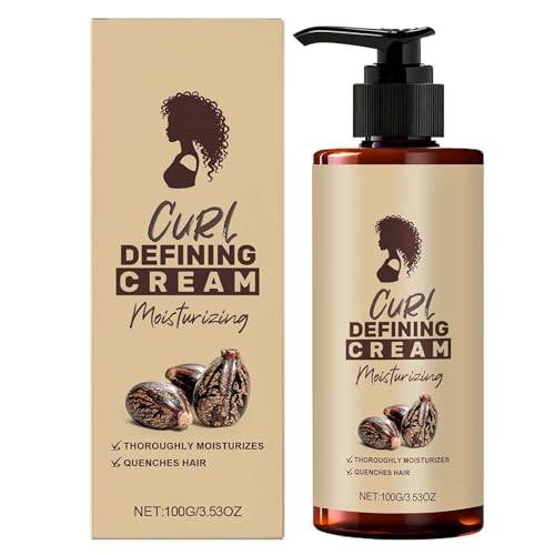 Curl Definitionscreme für lockiges und welliges Haar, Anti-Frizz-Curl-Creme, langlebige Verbesserung der Lotion Feuchtigkeitsspendende, wellige Haarstyling-Cremes für Frauen Girls (1Pcs) von HYPYXUS
