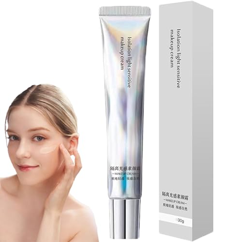 Langlebige feuchtigkeitsspendende wasserdichte Make-up-Creme, Isolation Leichtesempfindliche Make-up-Creme, Gesichtsstraffungsprimer, Natürliche Aufhellengesicht Concealer für Frauen (1Pcs) von HYPYXUS