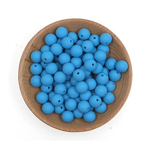 HYQOUKLR Perlen zur Herstellung von Schlüsselanhängern, 50 Stück 9 mm Silikon-Sternperlen, Aquablau, for die Herstellung von Schlüsselanhängern und Schmuck von HYQOUKLR