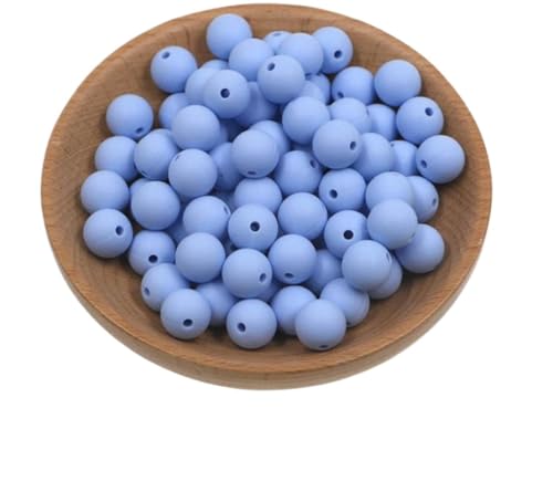 HYQOUKLR Perlen zur Herstellung von Schlüsselanhängern, 50er-Pack Stern-Silikonperlen zur Schmuckherstellung, Blau, 9 x 9 x 9 mm von HYQOUKLR