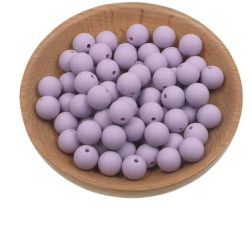 HYQOUKLR Perlen zur Herstellung von Schlüsselanhängern, Packung mit 50 9-mm-Silikonperlen in Sternform(50pcs Lilac) von HYQOUKLR