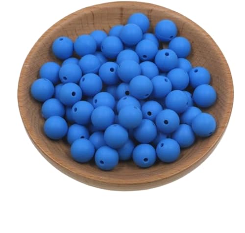 HYQOUKLR Perlen zur Herstellung von Schlüsselanhängern, Packung mit 50 9-mm-Silikonperlen in Sternform(50pcs Sky blue) von HYQOUKLR