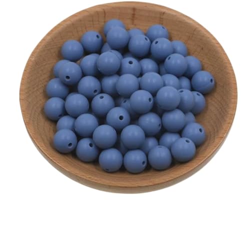 HYQOUKLR Perlen zur Herstellung von Schlüsselanhängern, Packung mit 50 9-mm-Silikonperlen in Sternform(Blue) von HYQOUKLR