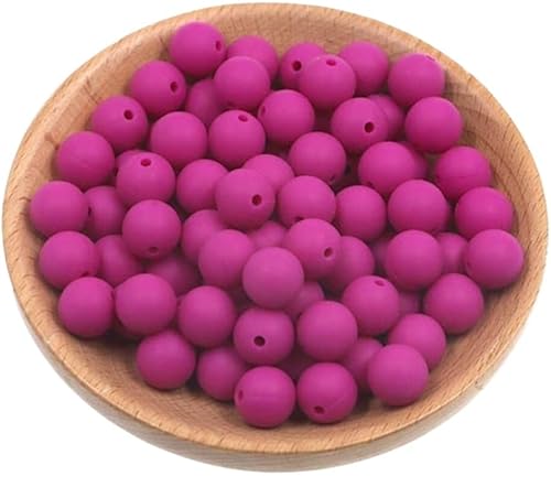 HYQOUKLR Perlen zur Herstellung von Schlüsselanhängern, Packung mit 50 9-mm-Silikonperlen in Sternform(Violet) von HYQOUKLR