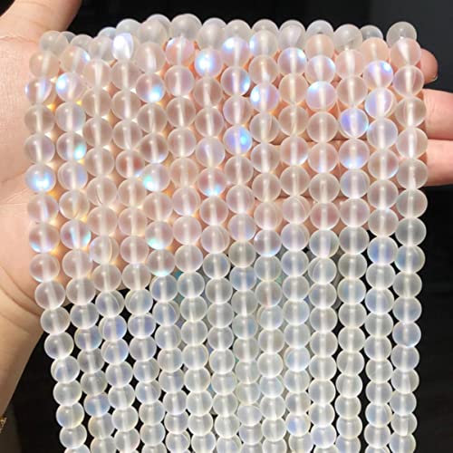 HYQOUKLR Perlen zur Herstellung von Schlüsselanhängern, Runde Steinperlen zur Schmuckherstellung, mehrfarbig, 4–12 mm, Packung mit 5 Größen(7 Chakra,10mm 37pcs) von HYQOUKLR