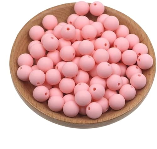 HYQOUKLR Perlen zur Herstellung von Schlüsselanhängern, Stern-Silikonperlen for Schlüsselanhänger und Schmuckherstellung, 9 x 9 x 9 mm, Rosa, 50 Stück von HYQOUKLR