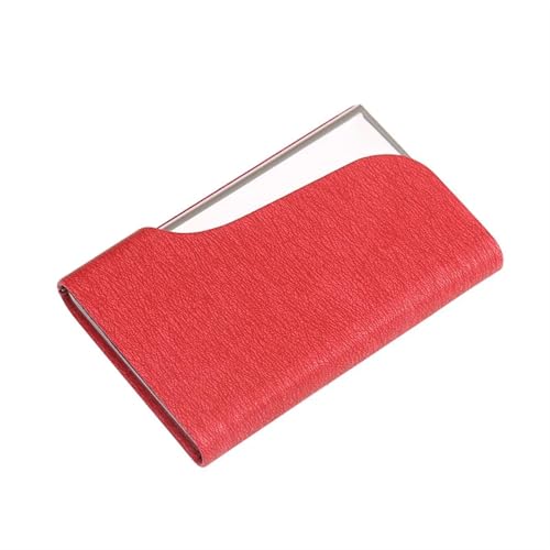 HYQOUKLR Visitenkartenhalter, Kartenetui aus Metall, Visitenkartenhalter Luxus Herren Kreditkartenhalter Aluminiumlegierung Business ID-Karte(Red) von HYQOUKLR