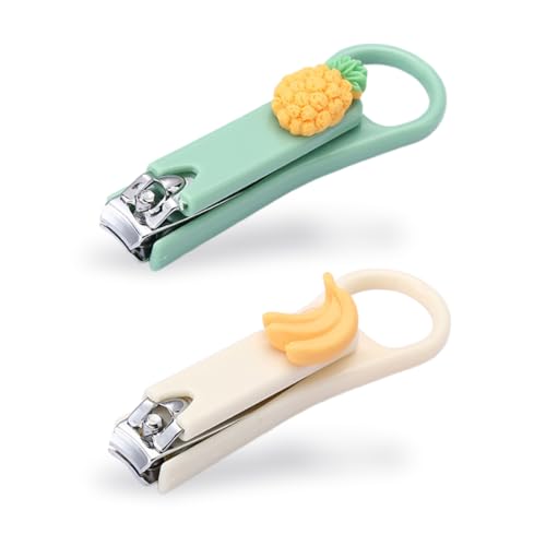 2 Stück Nagelknipser, Edelstahl-Nagelknipser-Clip, süßes Nagelknipser-Set für Damen, scharfe Nagelknipser, Nagelknipser für Frauen, Mädchen und Kinder von HYRKOTW