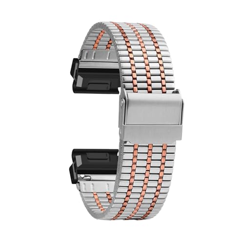 Metall Armband Für Garmin Fenix 7/Fenix 6/Fenix 5 Plus/Fenix 6 Pro, Metallarmband Edelstahl für Frauen Männer Kompatibel mit Garmin Fenix 7/Fenix 6/Fenix 5 Plus/Fenix 6 Pro Armband (E) von HYSDFFG