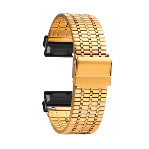 Metall Armband Für Garmin Fenix 7/Fenix 6/Fenix 5 Plus/Fenix 6 Pro, Metallarmband Edelstahl für Frauen Männer Kompatibel mit Garmin Fenix 7/Fenix 6/Fenix 5 Plus/Fenix 6 Pro Armband (F) von HYSDFFG