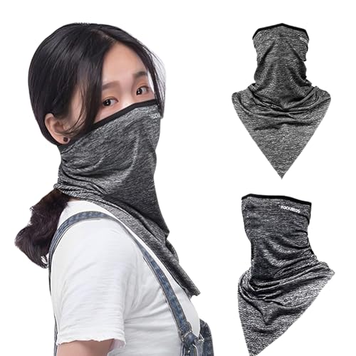 HYSENM Schlauchschal herren Halstuch Damen Schlauchschal Halstuch herren Schlauchschal damen Motorrad halstuch Skimaske Zubehör Halstuch motorrad herren, Dreieck-Grau von HYSENM