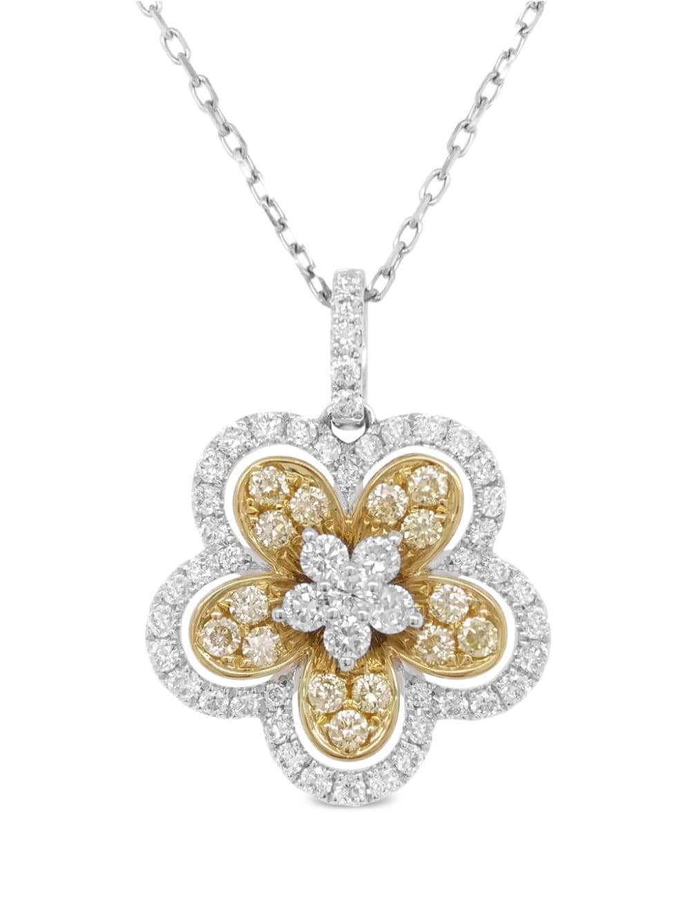 HYT Jewelry 18kt Gelbgold- und Platinhalskette mit Diamanten - Silber von HYT Jewelry