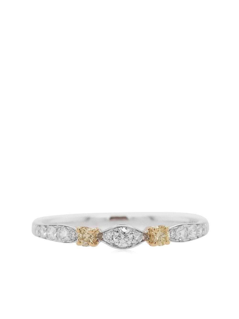 HYT Jewelry 18kt Weißgoldring mit Diamanten - Silber von HYT Jewelry