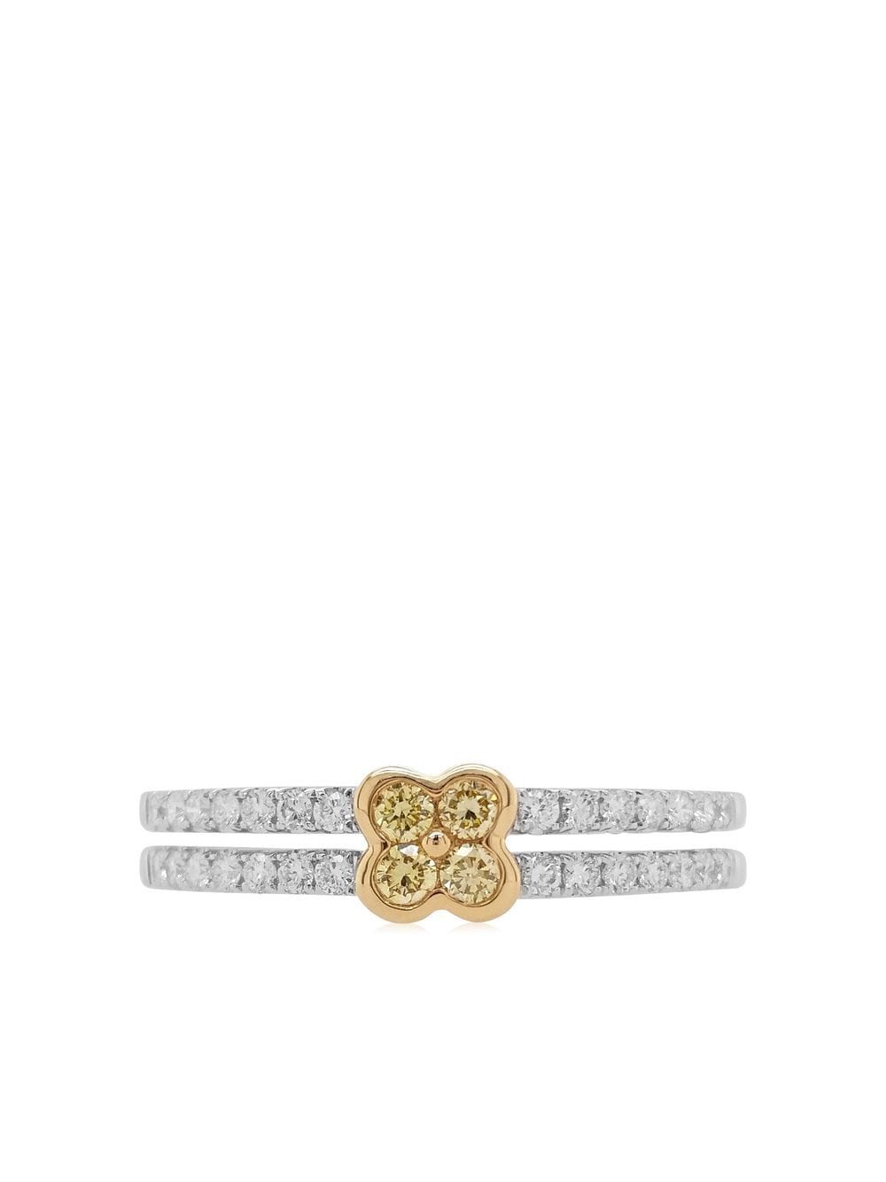 HYT Jewelry 18kt Weißgoldring mit Diamanten - Silber von HYT Jewelry