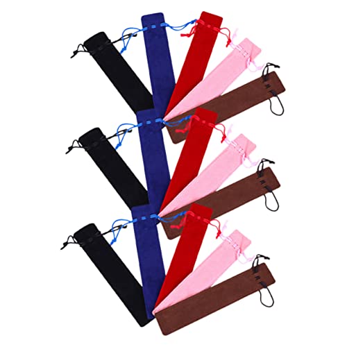 HYTROVE 15stücke Teiliges Tragbare Stiftetaschen Aus Doppelseitigem Dickem Fleece Kordelzug Stiftbeutel Mehrfarbige Stifthüllen Für von HYTROVE