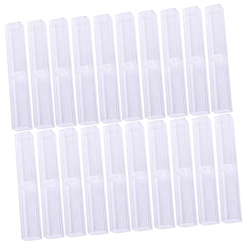 HYTROVE 20stücke Transparenter Kunststoff-stiftbehälter Klar Geschenkverpackung Stiftlagerung Stiftboxen Praktische Stiftaufbewahrung Transparente Stiftbox Stiftetuis Stiftebehälter von HYTROVE