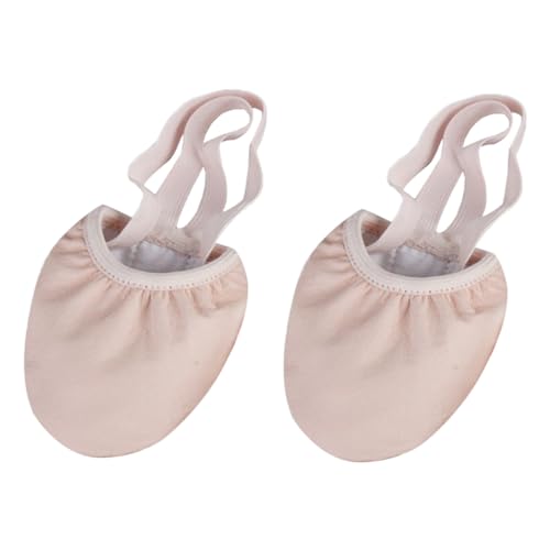 HYTROVE Ballettschuhe Damen Halbsohlen Tanzschuhe mit Elastischem Band Zehenschutz Atmungsaktiv rutschfest für Ballett Yoga Modern Dance von HYTROVE